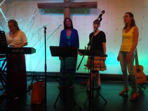 Worship service in Austria